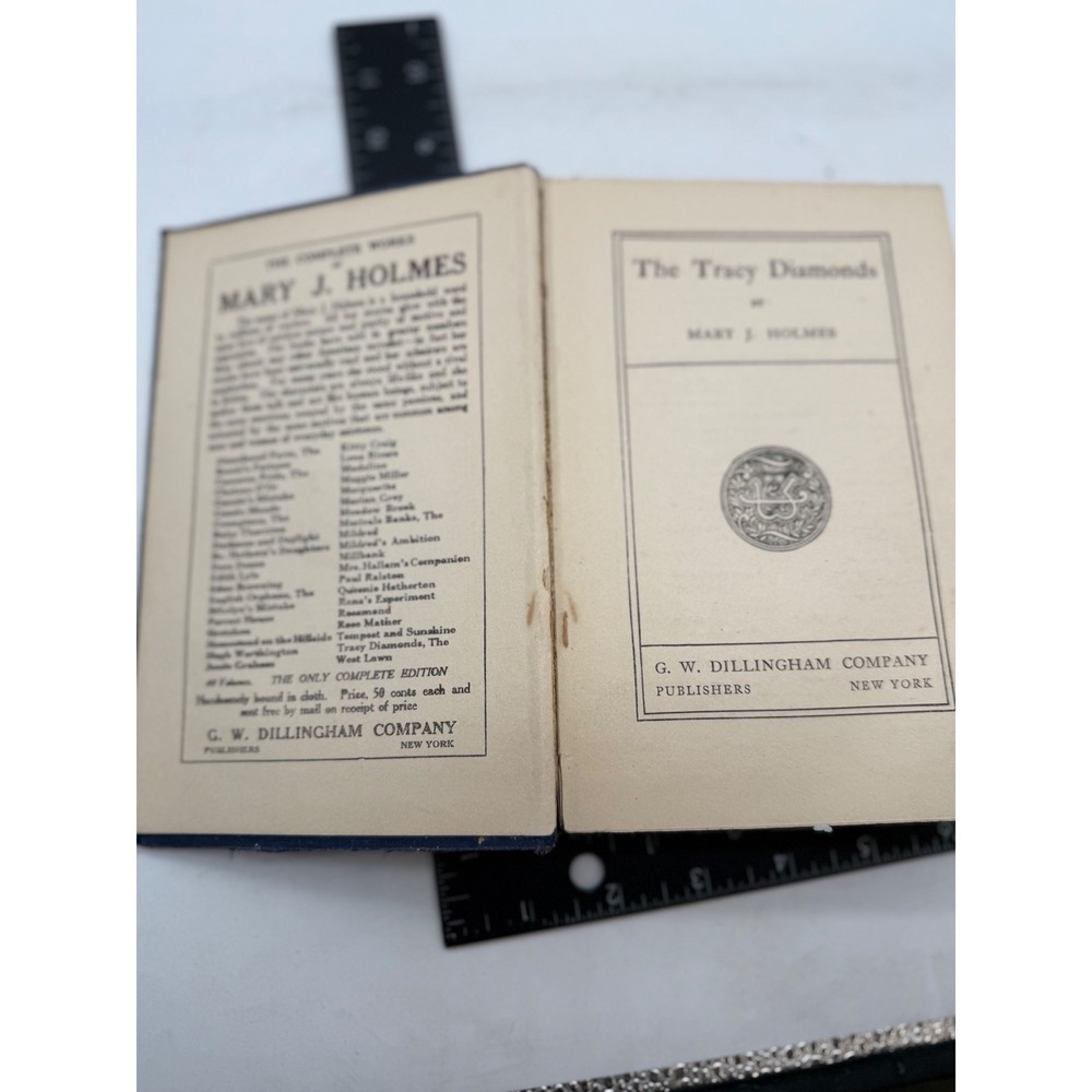 The Tracy Diamonds Mary J Holmes 1899 Antique Hardcover Dillingham Art Nouveau - Picture 6 of 9